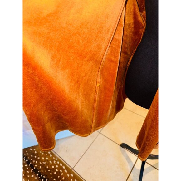 Women's Velvet Cardigan Jacket Shawl Collar Open Front Vintage Office Blazer Jac - Picture 11 of 11